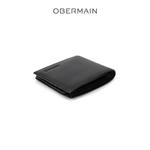 RFID Короткий кошелек без отверстий из натуральной кожи черный 5