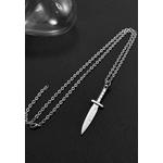 Колье с подвеской-кинжалом из серебра 5