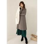 Двухцветное вязаное макси-платье с разрезом [DA9964] 4