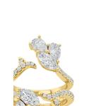 Кольцо Fashion из желтого золота с бриллиантами 2