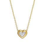 Колье Puffy Heart из желтого золота с бриллиантами 1