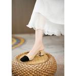 Цветные босоножки на каблуке из искусственной кожи 5CM Color Matching Synthetic Leather Slingback Heel TE215-10 5