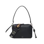 logo-plaque knotted shoulder bag 1