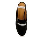 Замшевые мюли со стразами на ремешке, черные 6