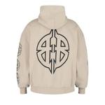Худи Balenciaga Metal Bb Stencil Zip-Up Hoodie 'Light Beige Black' 2