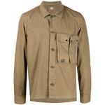 logo-embroidered cotton shirt 1