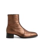 metallic-effect leather boots 1