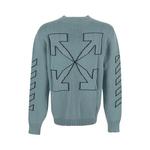 Свитер с круглым вырезом Off-White Diag Outline Knit Crewneck 'Ice Black' 2