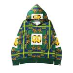 Толстовки на молнии BAPE Double Ape Head Relaxed Full Zip Hoodie 'Green' 1