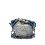 Маленькая сумка-хобо 22 Chain Quilted Denim 1