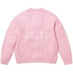 Свитеры Supreme Appliqué Cable Knit Sweater 'Pink' 2