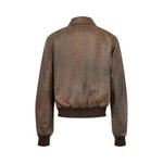Бомбер R13 Boyfriend Leather Bomber 'Коричневый' 2