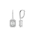 Серьги-подвески из белого золота 2
