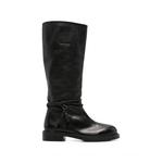 braided-strap leather boots 1
