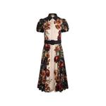 Henrietta floral-print belted A-line midi dress 1