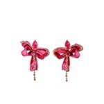 Серьги Cupid's Bow из желтого золота с сапфирами и рубинами 1