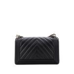 Сумка на плечо Boy Flap Bag Chevron Calfskin Old среднего размера 2