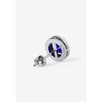 Серьги-гвоздики Vinstella Classic Halo с небесным сапфиром 3