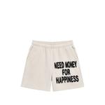 slogan-print cotton shorts 1