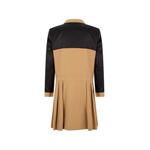 double-breasted pleated-design coat 2