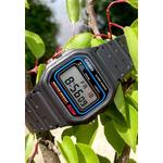 Мужские цифровые часы W-59-1VQ Черный ремешок из смолы 4