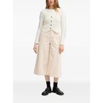 ribbed-knit V-neck sleeveless cardigan 2