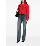 logo-embroidered cable-knit cardigan 2