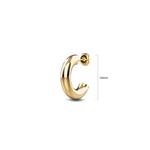 Серьги Creole C-Hoop с золотым покрытием, слоистые, 14мм 4