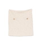 button-embellished tweed mini skirt 1