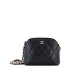 Стеганый клатч через плечо CC Dome Zip Clutch with Chain 1