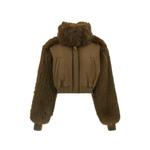 faux-fur-trim cropped jacket 1
