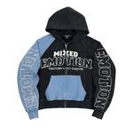 Худи Mixed Emotion Split Decision на молнии 'Черный/Синий' 1