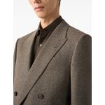 light beige and dark brown wool and cashmere jacket 5