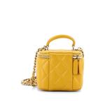 Мини-сумка через плечо Classic Top Handle Vanity Case with Chain Quilted Lambskin Mini 2
