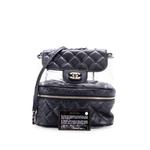 Zip Around Flap Quilted Crumpled Calfskin and PVC Small backpack 1