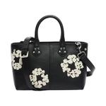 Сумки Denim Tears Cotton Wreath Leather Bag Small 'Black/White' 2
