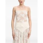 Hildie sheer lace spaghetti-strap sleeveless blouse 1