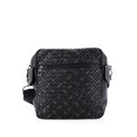 Сумка через плечо Snap Messenger Bag среднего размера с плетением Intrecciato 1