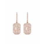 Серьги-подвески из розового золота с бриллиантами 1