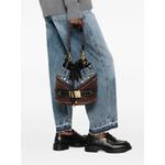 stud-embellished denim-detail bucket bag 2