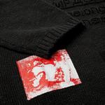 Свитеры Raf Simons Redux Teenage Riot Аппликация Хлопковый свитер «Черный» 2