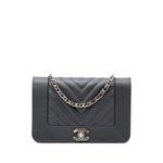 Сумка через плечо Chevron Caviar Mademoiselle Wallet On Chain (2019 год) 1