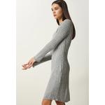 Вязаное платье с ребристой отделкой 2