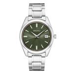 Seiko Gent Essentials Collection Оливково-зеленый солнечный циферблат Сапфировое стекло Кварцевые часы SUR527P1 2