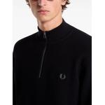 waffle-stitch half-zip sweater 3