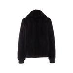faux-fur ribbed-trim jacket 2