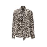 leopard-print pussy-bow shirt 1