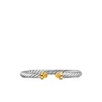 Серебряный браслет Cable Flex® из желтого золота с цитрином 1