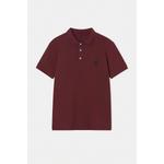 Бордовая футболка-поло Regular Fit с вышивкой лошади Tmnss25Po00017 1