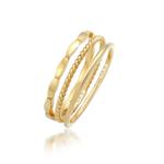 Кольцо Ring Trio Basic Minimalist Timeless Blogger с золотым покрытием 1